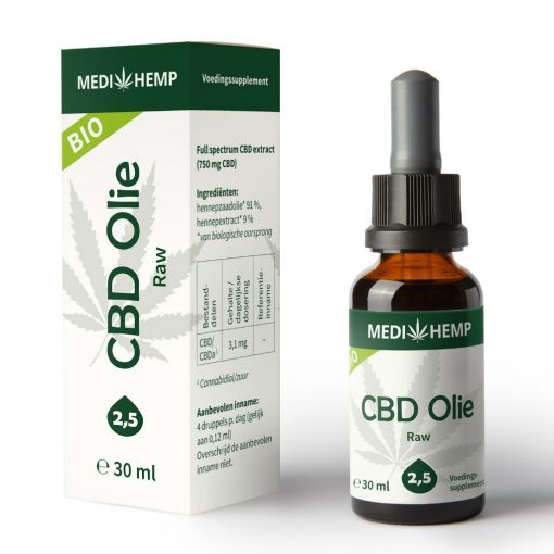 MediHemp CBD Olie Raw Bio 2,5% 30ml